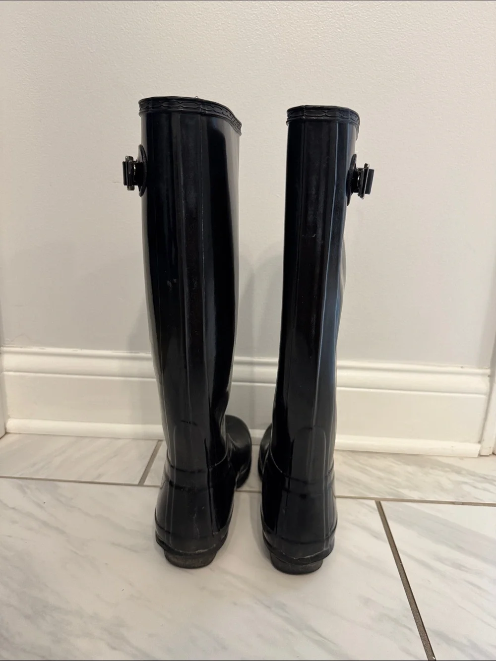 Hunter Gloss Black Tall Rain Boots